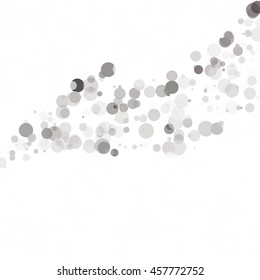 Bubbles Circle Dots Unique Gray White Bright Vector Background