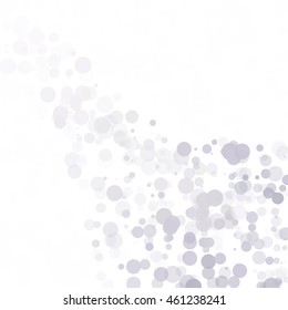 Bubbles Circle Dots Unique Gray White Bright Vector Background