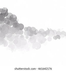 Bubbles Circle Dots Unique Gray White Bright Vector Background