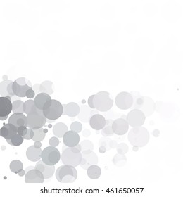 Bubbles Circle Dots Unique Gray White Bright Vector Background