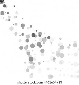 Bubbles Circle Dots Unique Gray White Bright Vector Background