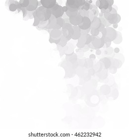 Bubbles Circle Dots Unique Gray White Bright Vector Background