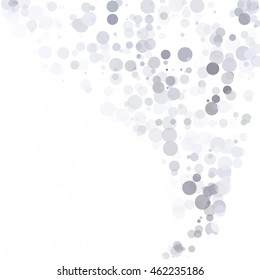 Bubbles Circle Dots Unique Gray White Bright Vector Background