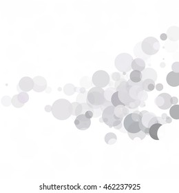 Bubbles Circle Dots Unique Gray White Bright Vector Background