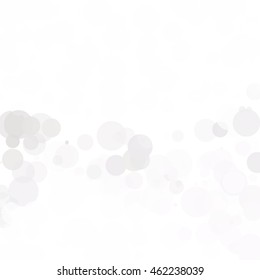 Bubbles Circle Dots Unique Gray White Bright Vector Background