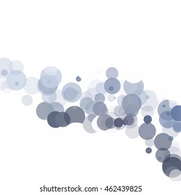 Bubbles Circle Dots Unique Gray White Bright Vector Background