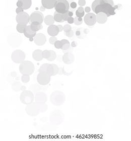 Bubbles Circle Dots Unique Gray White Bright Vector Background