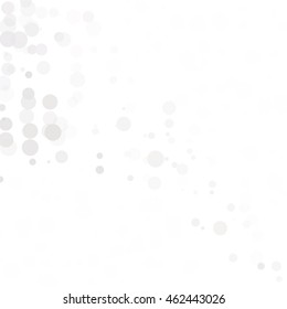 Bubbles Circle Dots Unique Gray White Bright Vector Background