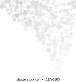 Bubbles Circle Dots Unique Gray White Bright Vector Background