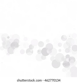 Bubbles Circle Dots Unique Gray White Bright Vector Background