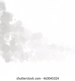 Bubbles Circle Dots Unique Gray White Bright Vector Background