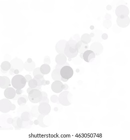 Bubbles Circle Dots Unique Gray White Bright Vector Background