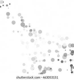 Bubbles Circle Dots Unique Gray White Bright Vector Background