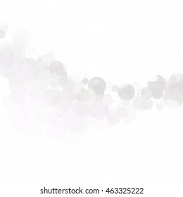 Bubbles Circle Dots Unique Gray White Bright Vector Background