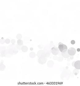 Bubbles Circle Dots Unique Gray White Bright Vector Background