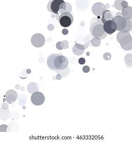 Bubbles Circle Dots Unique Gray White Bright Vector Background