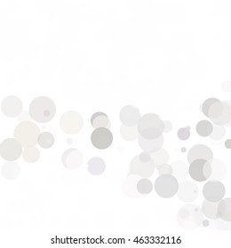 Bubbles Circle Dots Unique Gray White Bright Vector Background