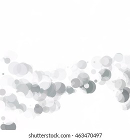 Bubbles Circle Dots Unique Gray White Bright Vector Background