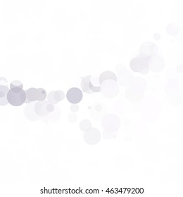 Bubbles Circle Dots Unique Gray White Bright Vector Background