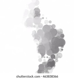 Bubbles Circle Dots Unique Gray White Bright Vector Background