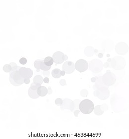 Bubbles Circle Dots Unique Gray White Bright Vector Background