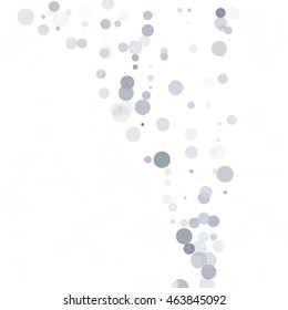 Bubbles Circle Dots Unique Gray White Bright Vector Background