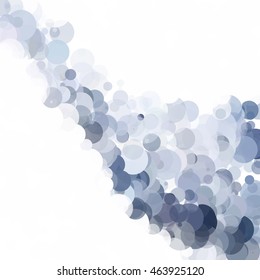 Bubbles Circle Dots Unique Gray White Bright Vector Background