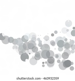 Bubbles Circle Dots Unique Gray White Bright Vector Background