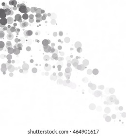 Bubbles Circle Dots Unique Gray White Bright Vector Background