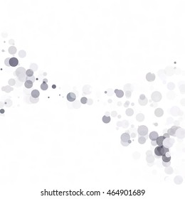 Bubbles Circle Dots Unique Gray White Bright Vector Background