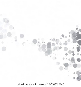 Bubbles Circle Dots Unique Gray White Bright Vector Background