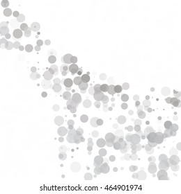 Bubbles Circle Dots Unique Gray White Bright Vector Background