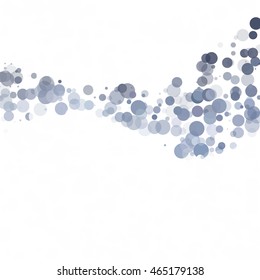 Bubbles Circle Dots Unique Gray White Bright Vector Background