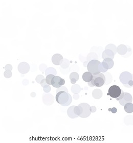 Bubbles Circle Dots Unique Gray White Bright Vector Background