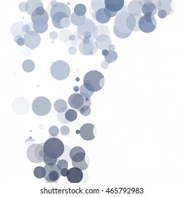 Bubbles Circle Dots Unique Gray White Bright Vector Background