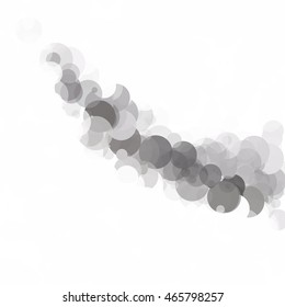 Bubbles Circle Dots Unique Gray White Bright Vector Background