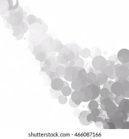 Bubbles Circle Dots Unique Gray White Bright Vector Background