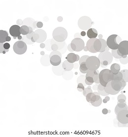 Bubbles Circle Dots Unique Gray White Bright Vector Background
