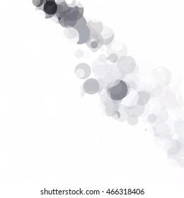 Bubbles Circle Dots Unique Gray White Bright Vector Background