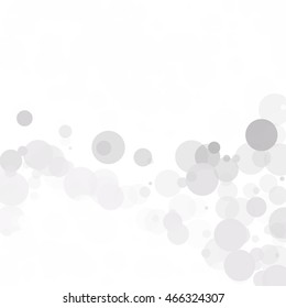 Bubbles Circle Dots Unique Gray White Bright Vector Background