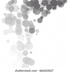 Bubbles Circle Dots Unique Gray White Bright Vector Background