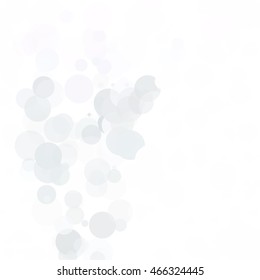 Bubbles Circle Dots Unique Gray White Bright Vector Background