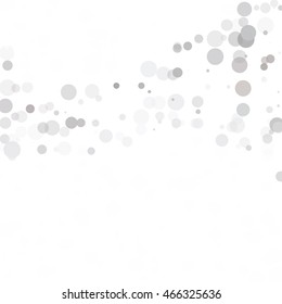 Bubbles Circle Dots Unique Gray White Bright Vector Background