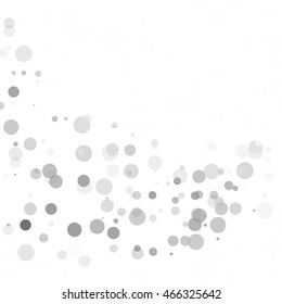 Bubbles Circle Dots Unique Gray White Bright Vector Background