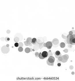 Bubbles Circle Dots Unique Gray White Bright Vector Background