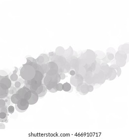 Bubbles Circle Dots Unique Gray White Bright Vector Background