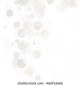 Bubbles Circle Dots Unique Gray White Bright Vector Background