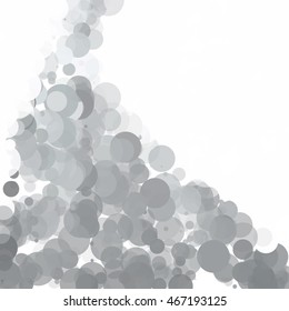 Bubbles Circle Dots Unique Gray White Bright Vector Background