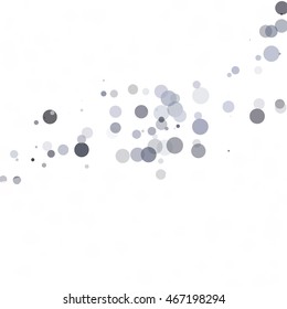 Bubbles Circle Dots Unique Gray White Bright Vector Background