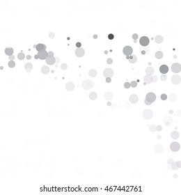 Bubbles Circle Dots Unique Gray White Bright Vector Background